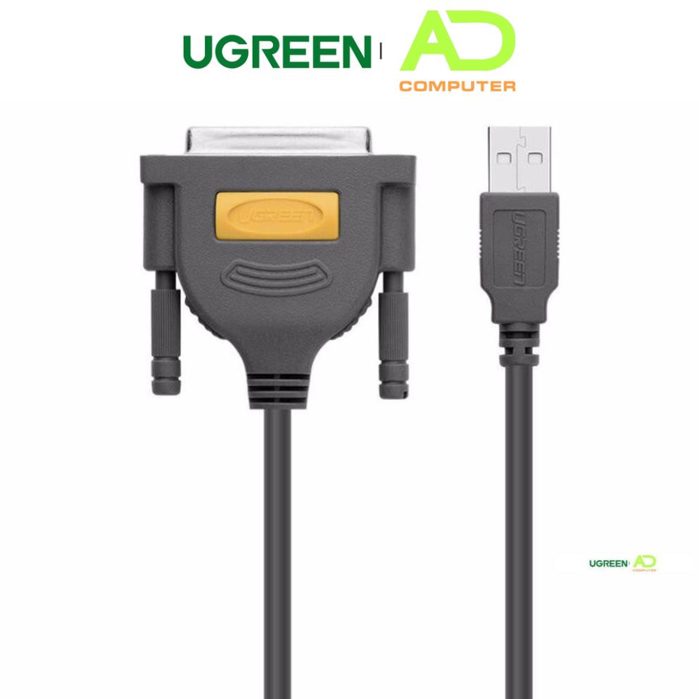 Dây máy in USB sang DB25 Parallet dài 1.8m UGREEN 20224 (Đen)