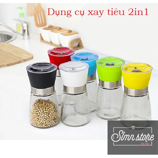 Dụng cụ xay tiêu cầm tay thủy tinh. SD1-Xaytieu-nho