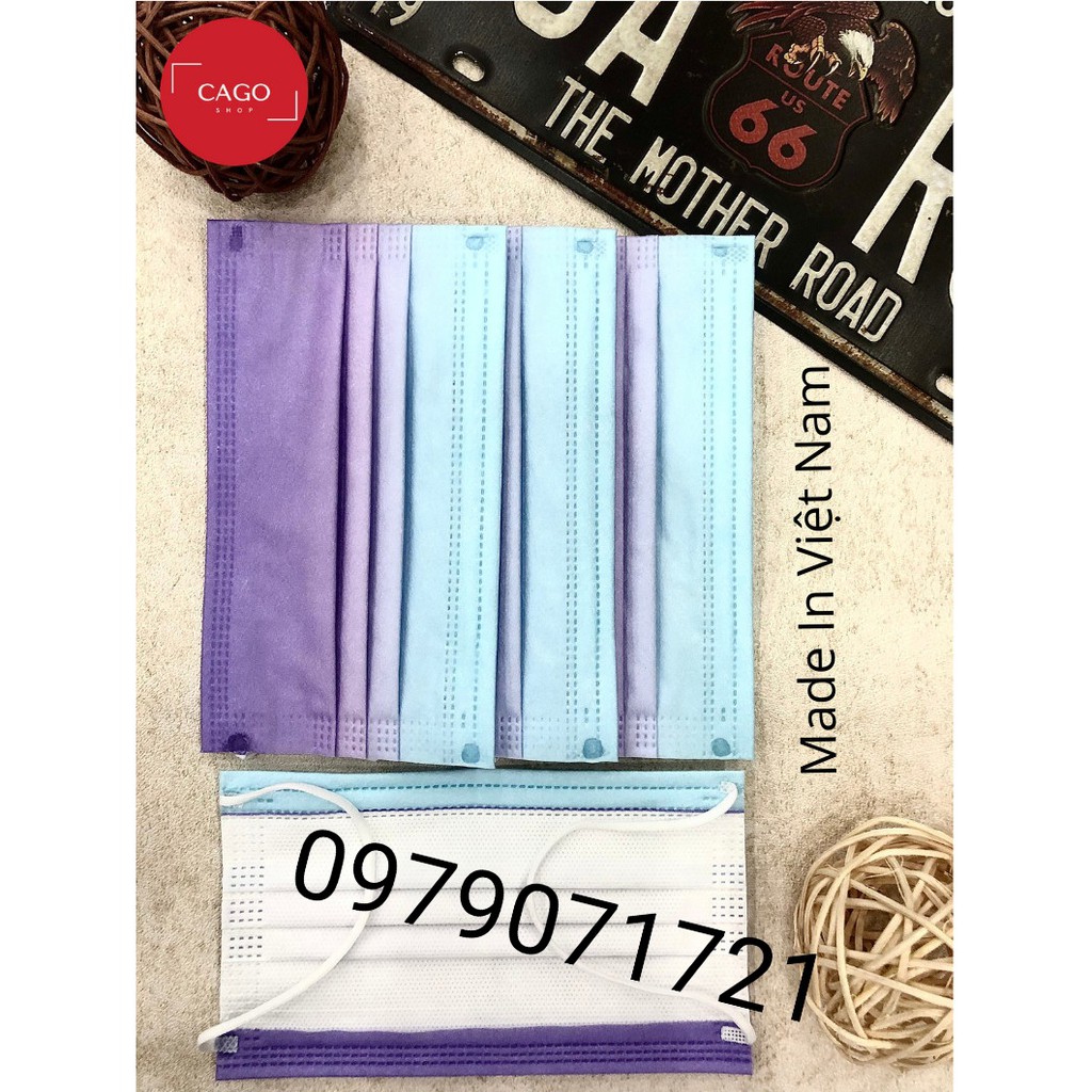 (Hot) Hộp 50 chiếc khẩu trang y tế họa tiết 7 màu cầu vồng | BigBuy360 - bigbuy360.vn