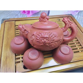 khay ấm chén gỗ