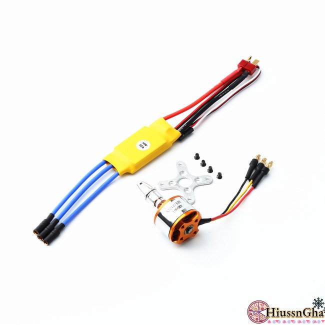 A2212 2212 1000KV/2200KV/1400KV Brushless Motor 30A/40A ESC With T Plane Connectors Fixed Plug Wing and Banana 3.5mm RC for Helicopter