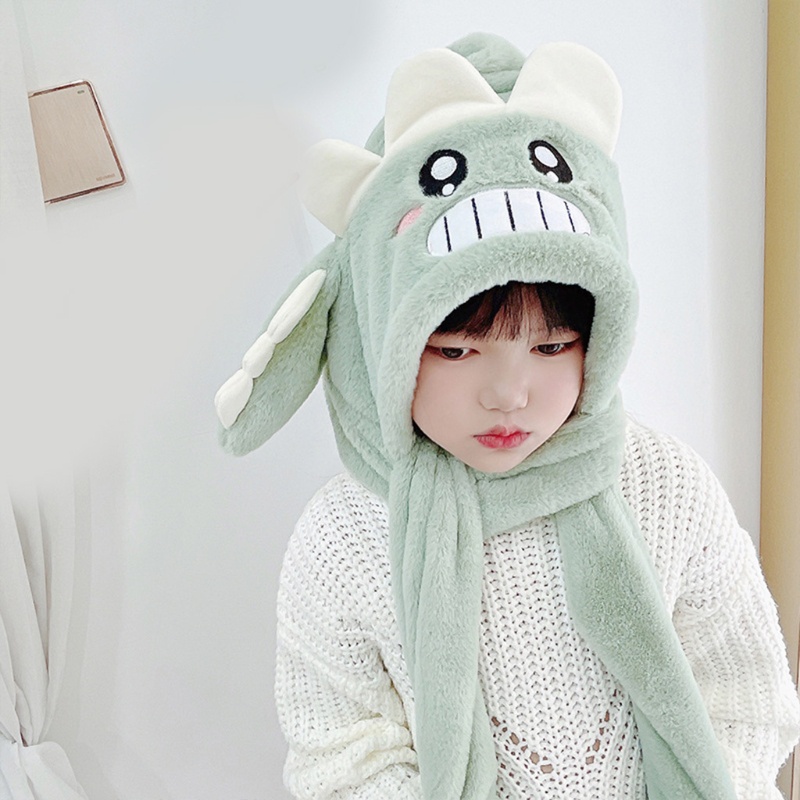 Set Khăn Choàng Cổ + Găng Tay + Mũ Bảo Vệ Tai Kiểu Hoạt Hình One Piece Độ