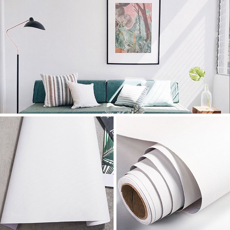 [10m] Giấy Dán Tường Một Màu Decal Dán Tường Màu Trơn có Keo Sẵn Thời Thượng Trơn Nhám nhiều màu keo sẵn chống nước tốt