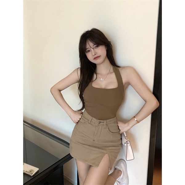 Hàng mới áo ba lỗ cổ yếm siêu tôn dáng, cực kì sexy