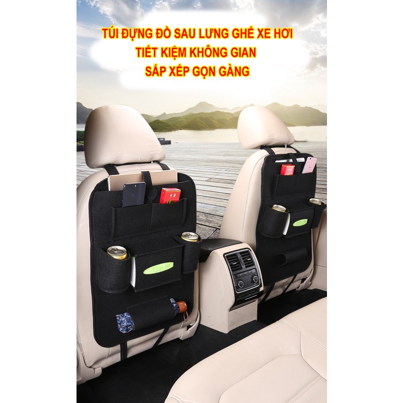 Túi đựng đồ sau ghế ô tô, túi treo đồ sau ghế ô tô gọn gàng bền bỉ đa năng