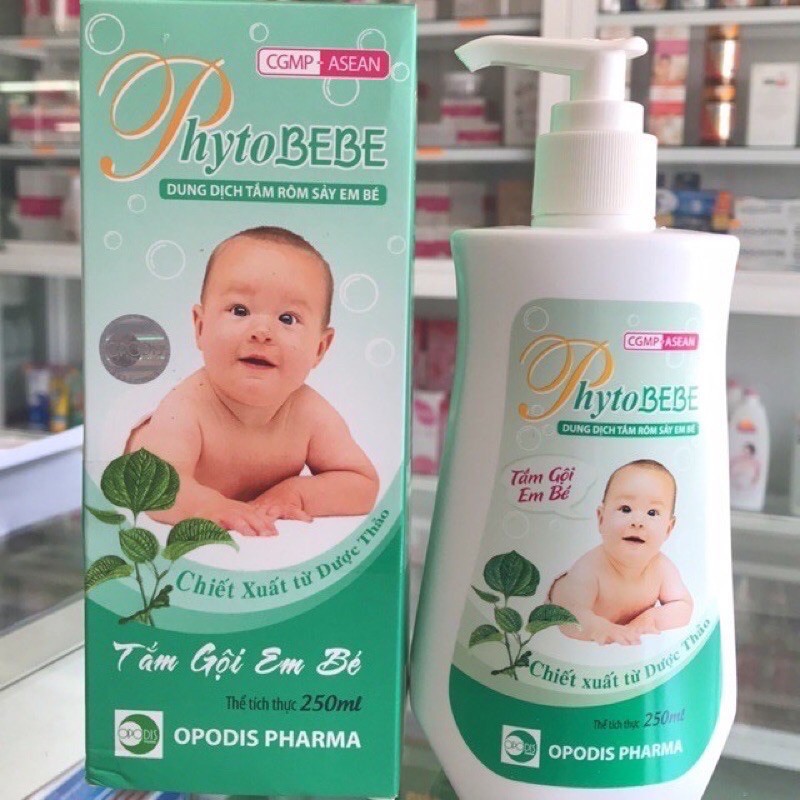 Dung dịch tắm rôm sảy em bé Phytobebe - Victory Pharmacy