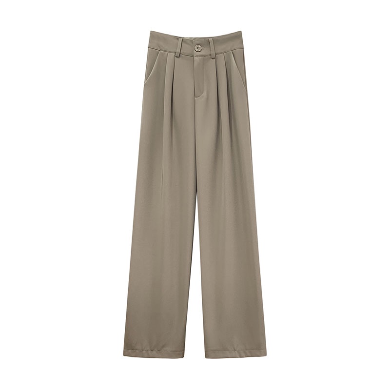 Quần Dài Ống Đứng Lưng Cao Thời Trang Công Sở Cho Nữ