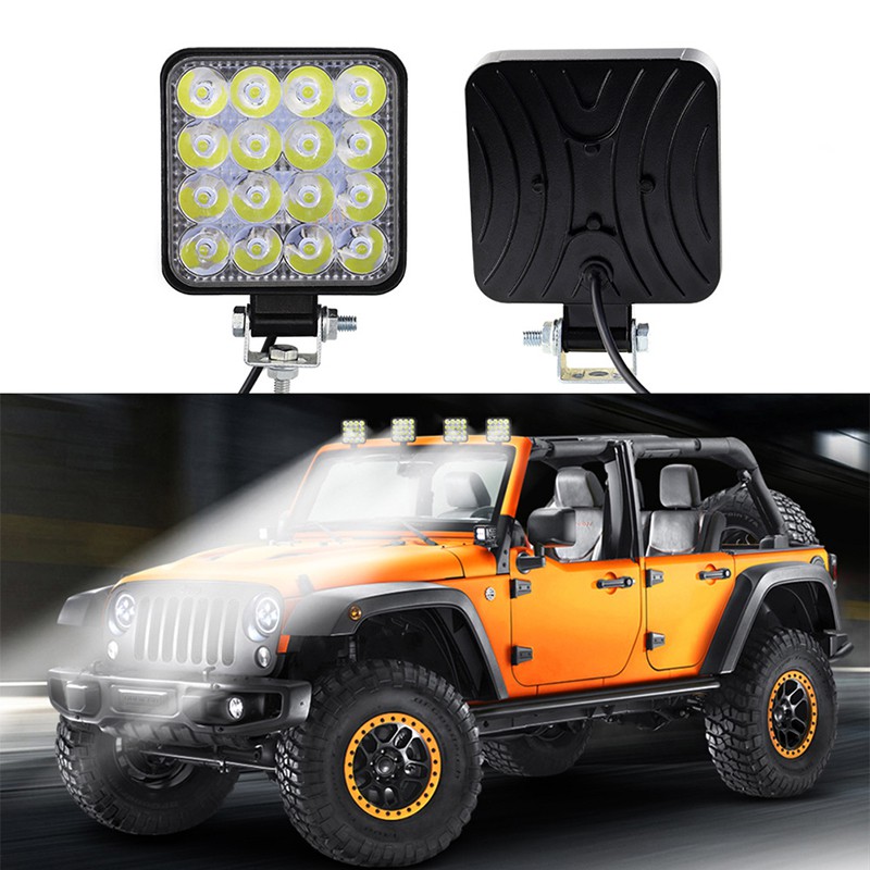 Hl Đèn Led Hình Vuông 48w 12v 24v Chất Lượng Cao Dành Cho Xe Hơi / Xe Tải