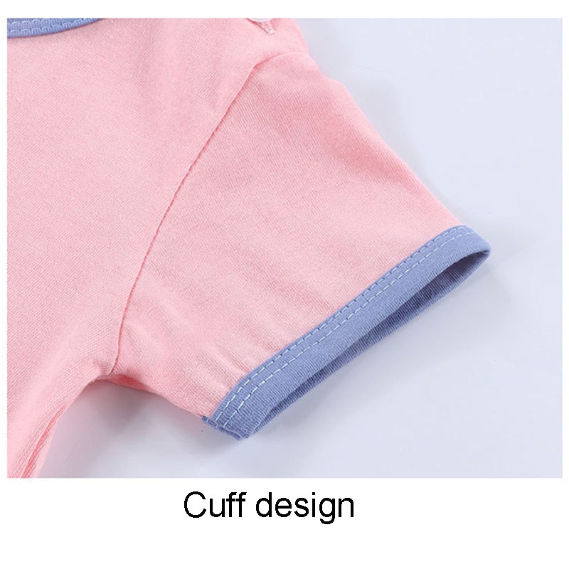 Bộ đồ SANITKUN ngắn tay 100% cotton họa tiết hoạt hình phong cách Hàn Quốc thời trang mùa hè cho bé