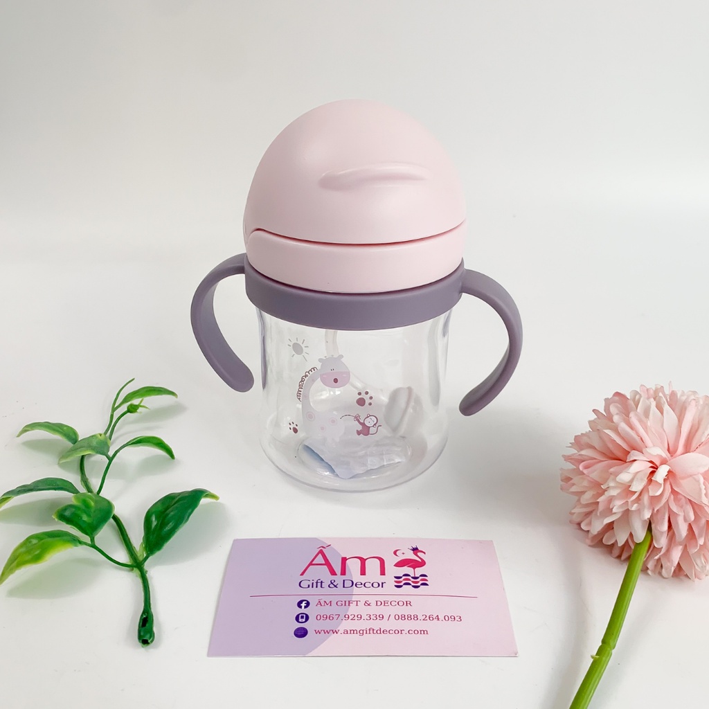 Bình Tập Uống Kèm Van Chống Sặc Silicon Ấm Baby Chống Đổ 360 độ Dung Tích 250ml Ấm Gift & Decor