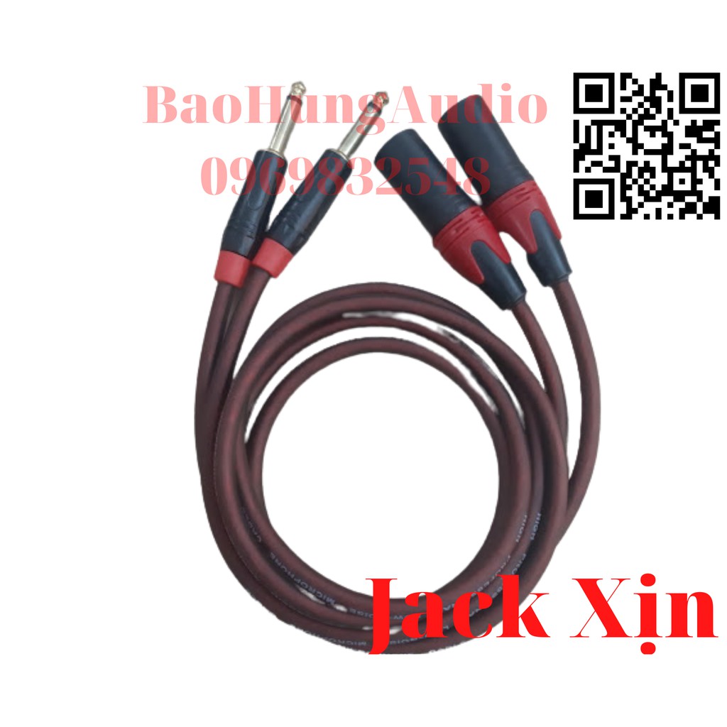 Dây canon đực ra 6Ly dây tín hiệu lõi đồng kết hợp Jack kim loại cho kết nối chắc chắn, âm thanh chuẩn Quốc Tế giá 1 dây