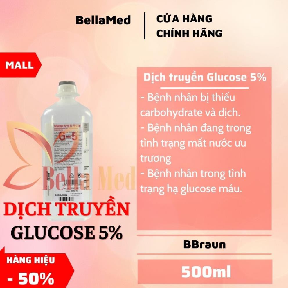 Dịch truyền tĩnh mạch B Braun Glucose 5% 500ml