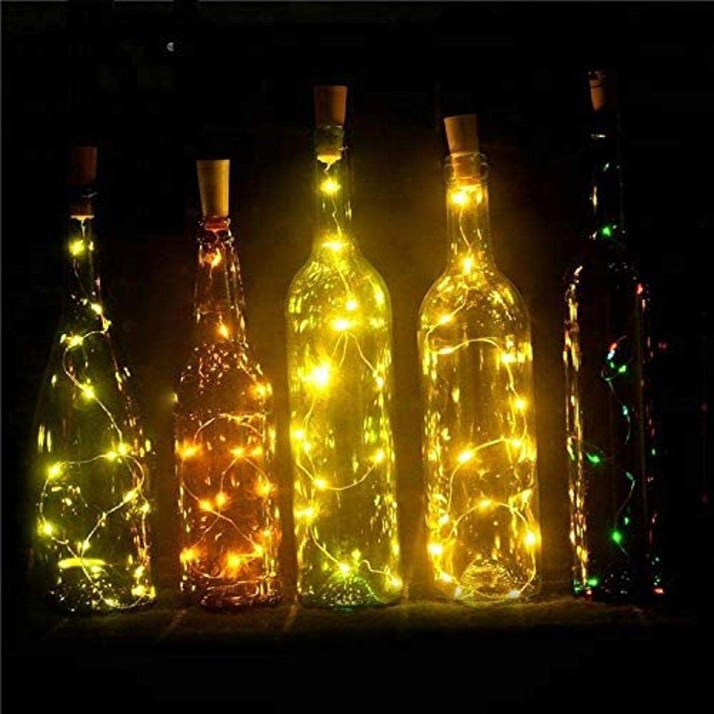 (Kèm Pin) 2 Dây Đèn Led 5M 50 Bóng Đèn Led Đom Đóm Fairy Light Decor Trang Trí Quấn Cây Noel Xài Pin AG13