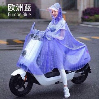 ÁO MƯA TRONG SUỐT 1 đầu CHẤM BI CÓ MŨ CHẮN GƯƠNG.
