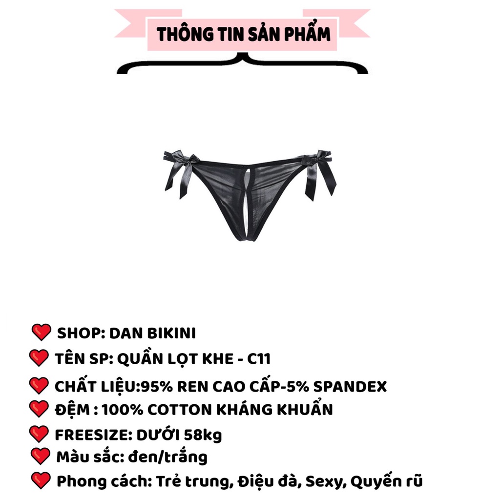 Quần Lọt Khe Nữ - Quần Lót Lọt Khe Ren sexy Cao Cấp thắt nơ gợi cảm mã C11