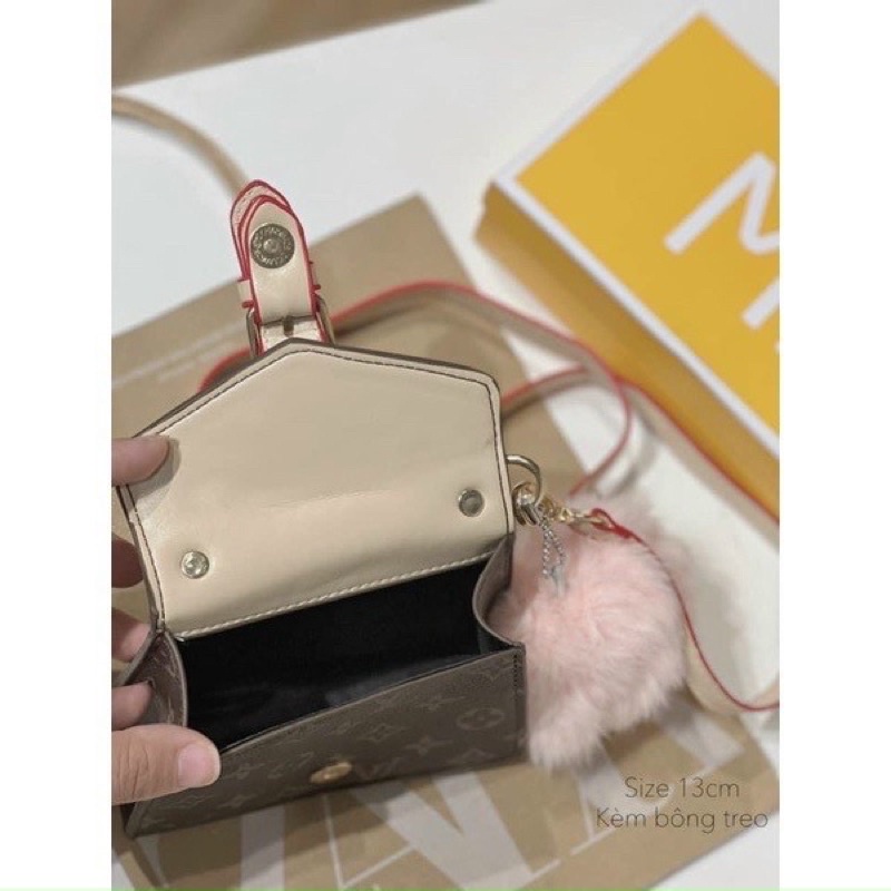 Túi mini Lờ Vê chất da đeo chéo cầm tay dễ thương giá Xả Kho