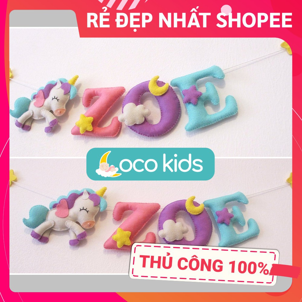 [ĐẸP NHẤT SHOPEE - FREESHIP] Bảng tên treo phòng ngủ handmade, bảng tên tròn trang trí thôi nôi cực đẹp mẫu KÌ LÂN