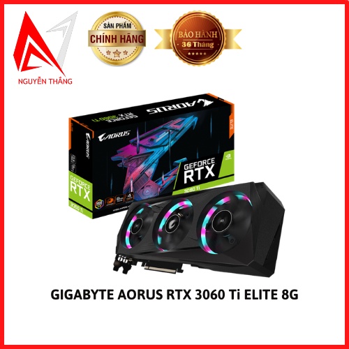 Vga card màn hình GIGABYTE AORUS GeForce RTX 3060 Ti ELITE 8G chính hãng