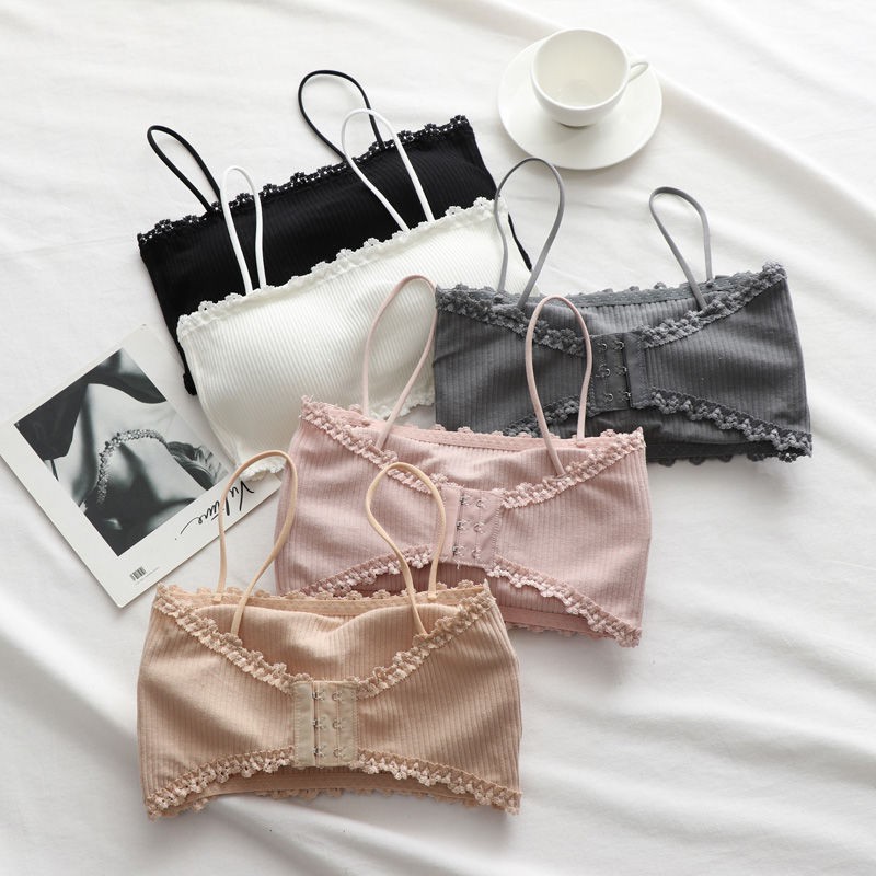 Áo Bra Quây Nữ ⭐FREESHIP⭐Áo Ngực Nữ Viền Ren - Bra 2 Dây Kèm Mút Mỏng B636