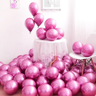 10 bong bóng hồng siêu nhũ đậm, chorme