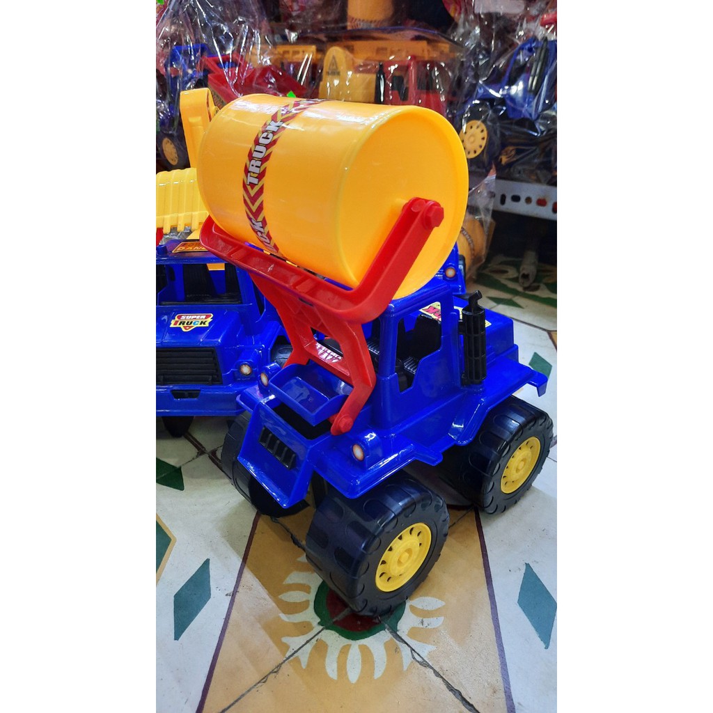 Ôtô Đồ Chơi Xe Công Trình Siêu Trọng Tải-Xe Lu - máy xúc  Cho Bé