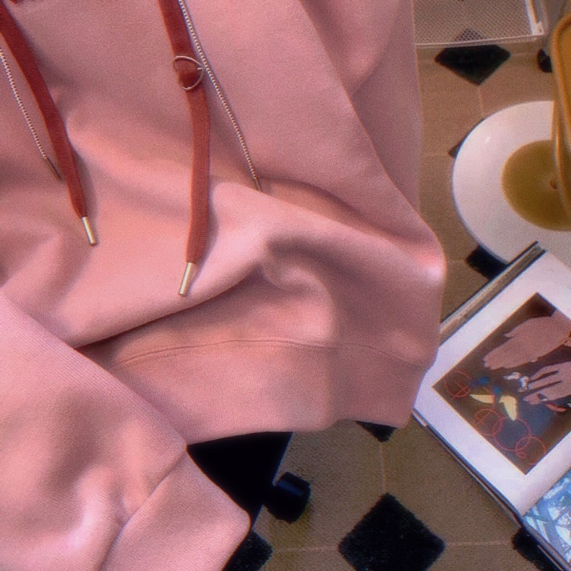 🍃🍃ÁO NỈ HỒNG HOODIE THÊU CHỮ 🍃🍃