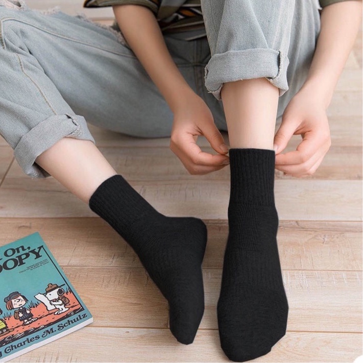 Tất cổ cao, trung nam nữ chất liệu vải Hàn Quốc thể thao cao cấp co giãn 4 chiều chống hôi chân - Ekiu Shop