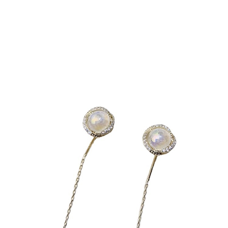 Bông Tai Mạ Bạc 2022 S925 Đính Ngọc Trai Sang Trọng