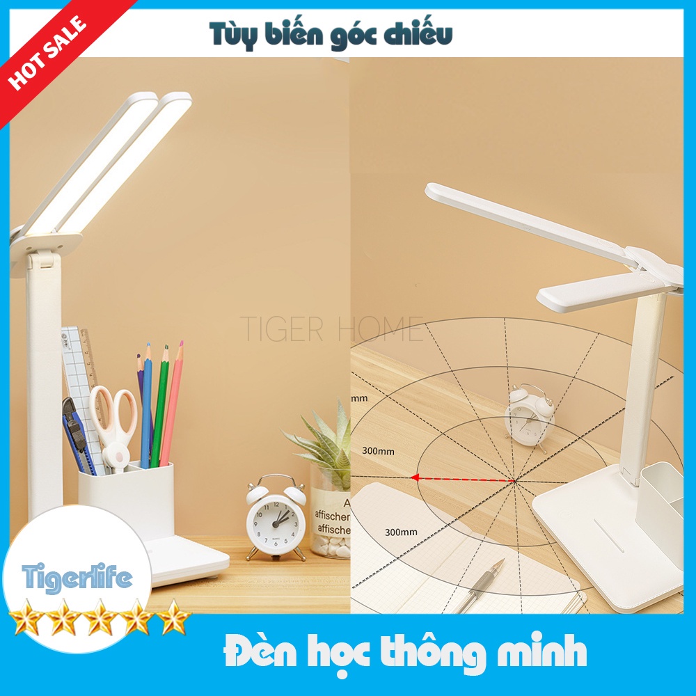 Đèn học chống cận thị, Đèn học tích điện -  2 Led 3 màu ánh sáng Học Đọc Sách Làm Việc Học Sinh Sinh Viên....