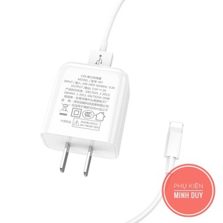 [BigSale] Combo củ, cáp sạc Hoco C49 2.4A