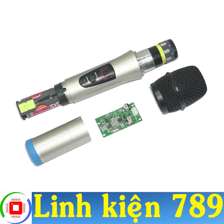 Micro không dây UHF màu bạc xanh / tím hồng / Đen / Vàng