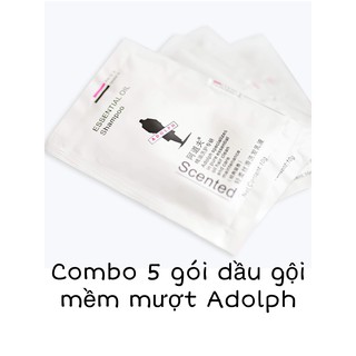 Combo 5 gói dầu gội mềm mượt ADOLPH chính hãng