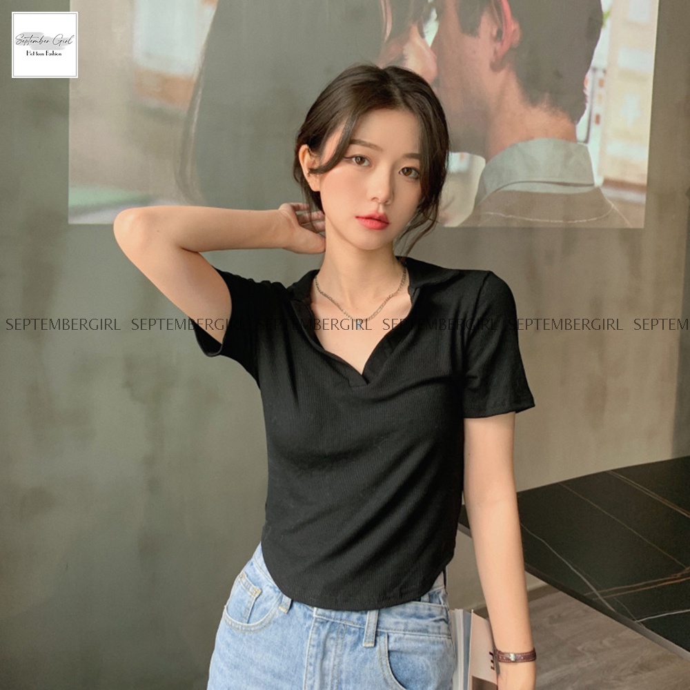 Áo polo kiểu nữ tôn body AO TOP NU 001V1 thời trang septembergirl