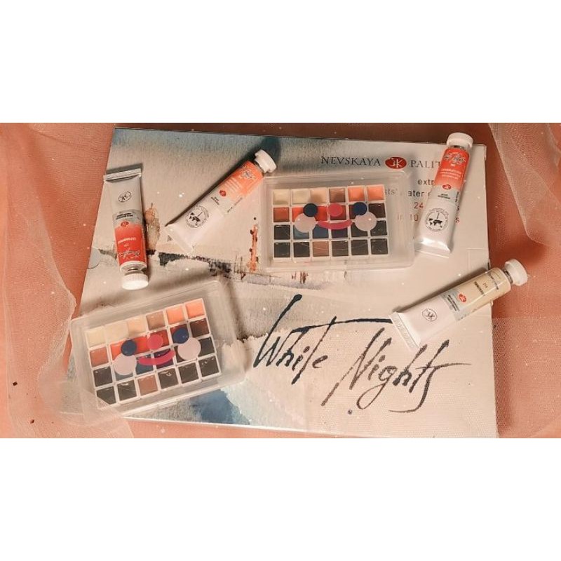 combo màu white nights và giấy