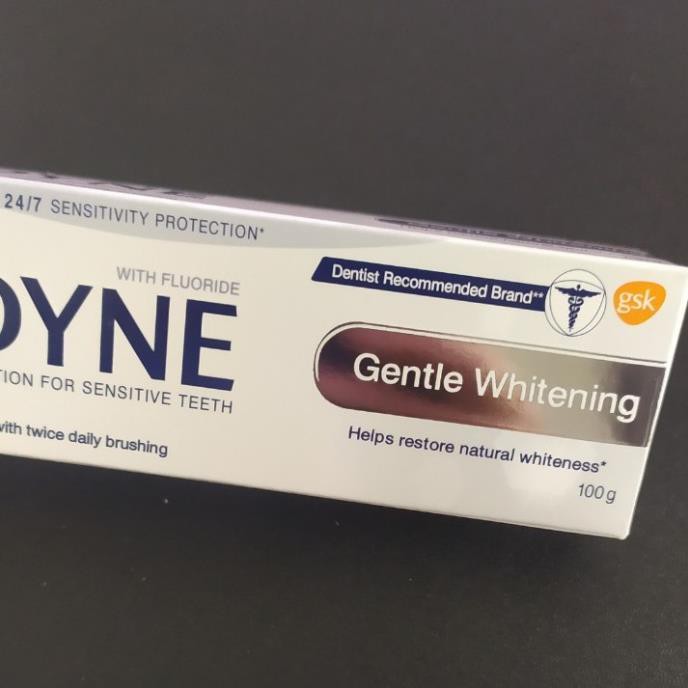 Kem đánh răng Sensodyne Gentle Whitening 100G - Made in Thailan, kèm quà tặng