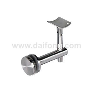 Bát kẹp kính đỡ tay vịn tăng giảm mặt động cong trong trụ cầu thang