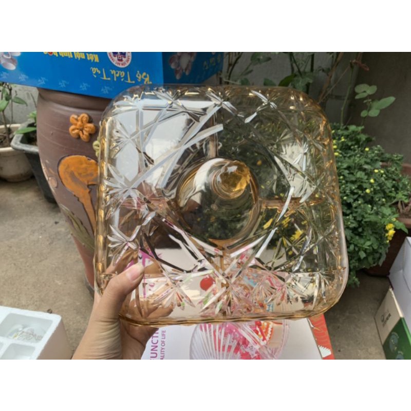 KHAY MỨT TẾT PHA LÊ TRONG SUỐT ĐỰNG BÁNH KẸO, MỨT, HẠT DƯA