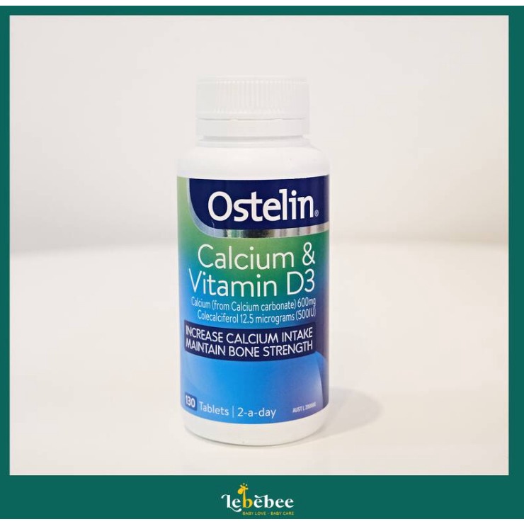 Calcium &amp; Vitamin D3 Ostelin Úc cho mẹ (130 viên)