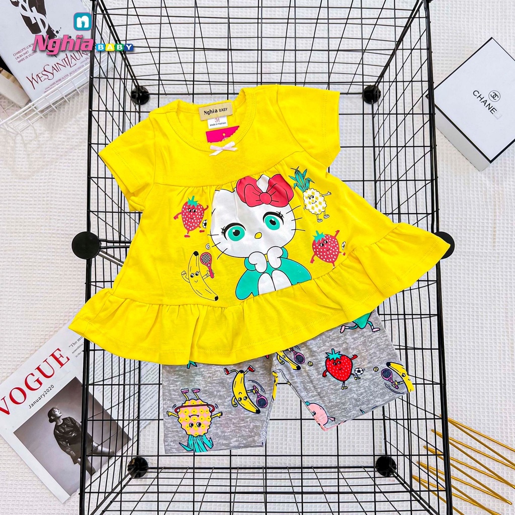 Đồ bộ bé gái NGHĨA BABY dành cho bé từ 9-22kg