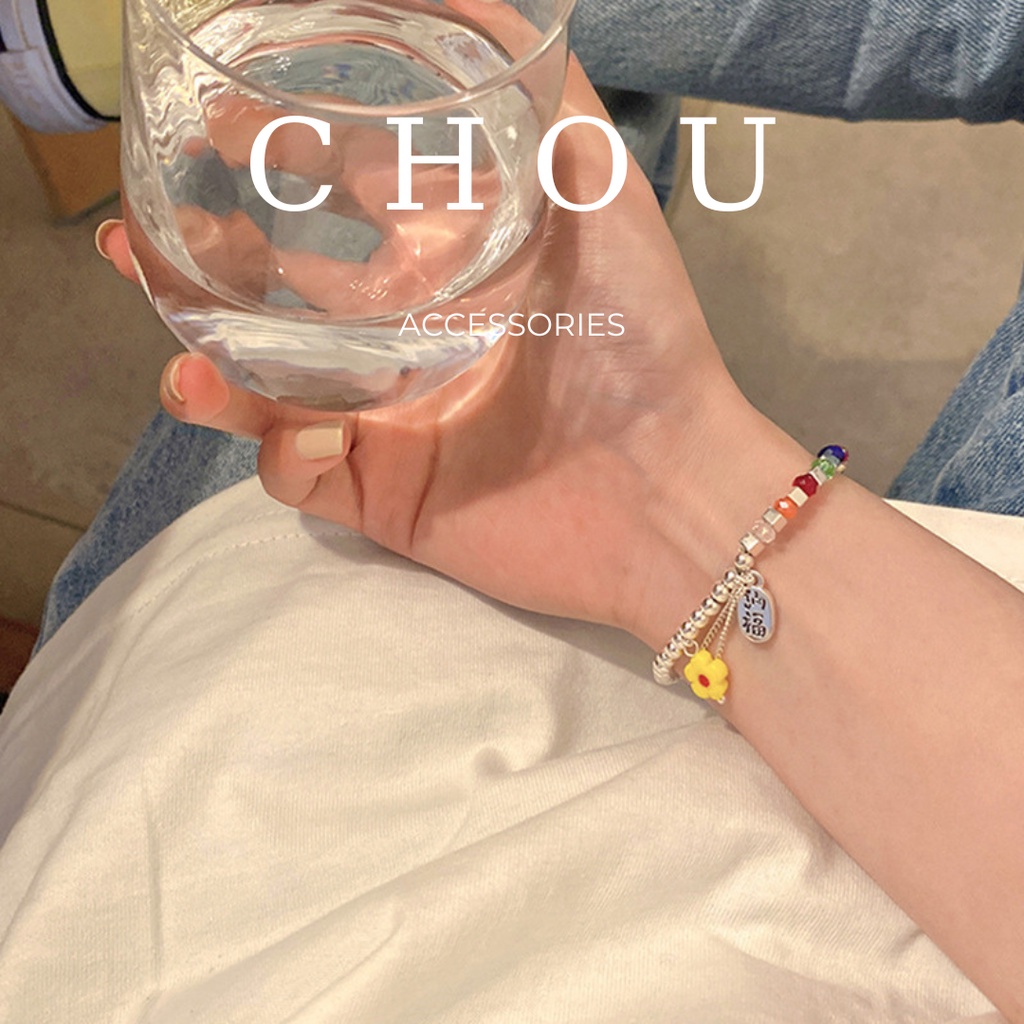 Vòng Tay Hạt Pha Lê Nhiều Màu | CHOU ACCESSORIES |