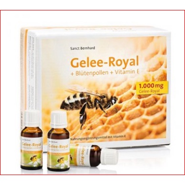 Sữa ong chúa Sanct Bernhard Gelee Royal hộp 30 ống của Đức