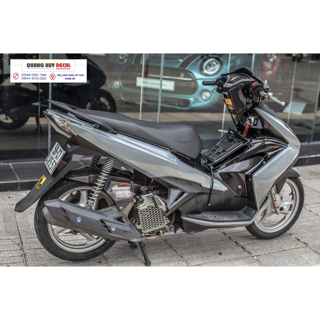 Tem xe air blade xám xi măng , tem trùm xe air blade, tem xe ab, tem dán xe máy ab xám xi măng
