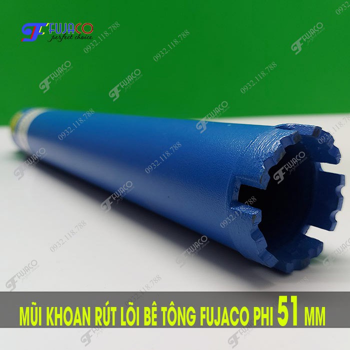 Mũi khoan rút lõi bê tông phi 51 mm - FUJACO | 51mm Diamond Core Drill Bit for Concrete, Brick, Masonry, Stone, Marble