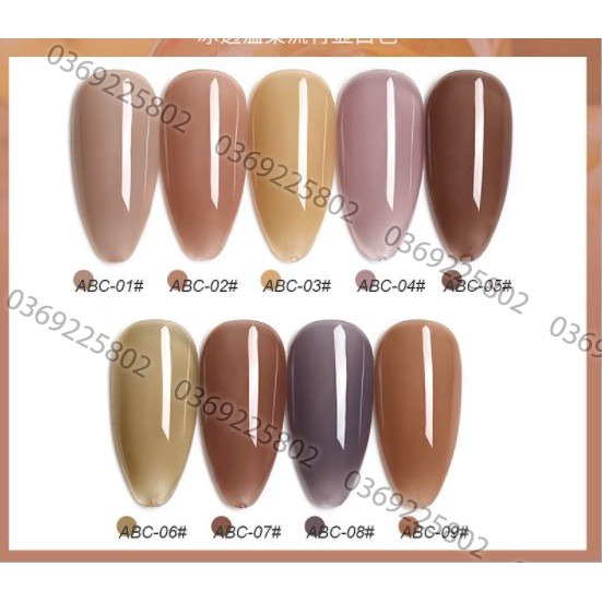 SET Sơn gel AS mã ABC mẫu chai đỏ nhọn 9 chai 15ml siêu HOT siêu xịn