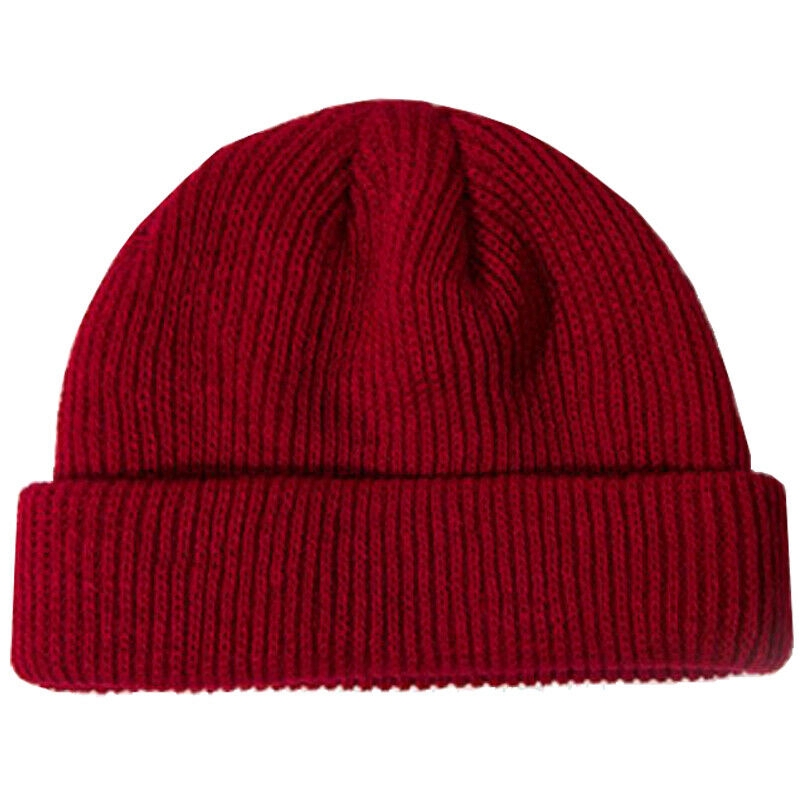 Beanies for Mens Women Girls Boy Knitted Retro Woolly Plain Skateboard Domed