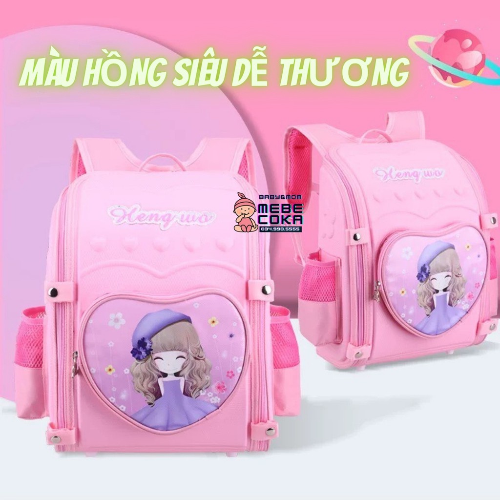 Balo Cao Cấp Chống Gù Học Sinh Tiểu Học, Cặp Sách Chống Thấm Nước Hàng Loại 1 Bé Trai và Bé Gái  _ TS-BL12