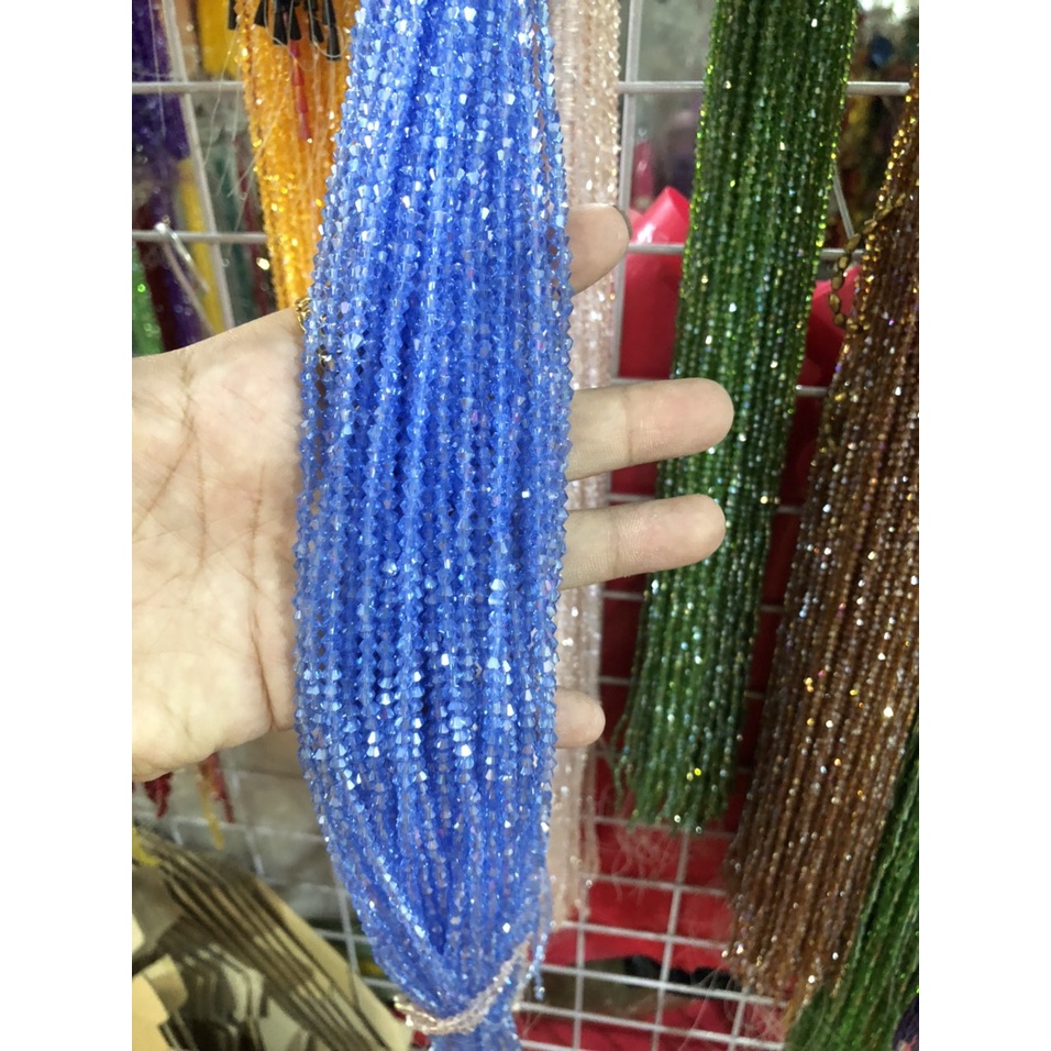 [Ảnh thật] [Có sẵn] 10 dây pha lê đá cao cấp loại 3mm