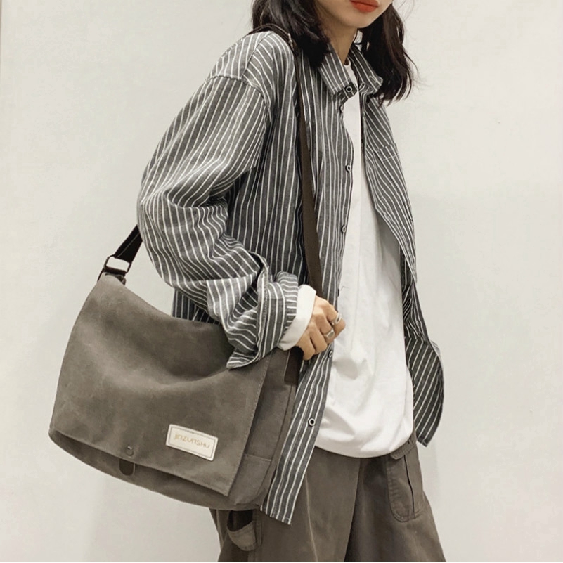 Túi đeo chéo vai bằng nylon sức chứa lớn thời trang Hàn Quốc dùng làm quà tặng cho nam
