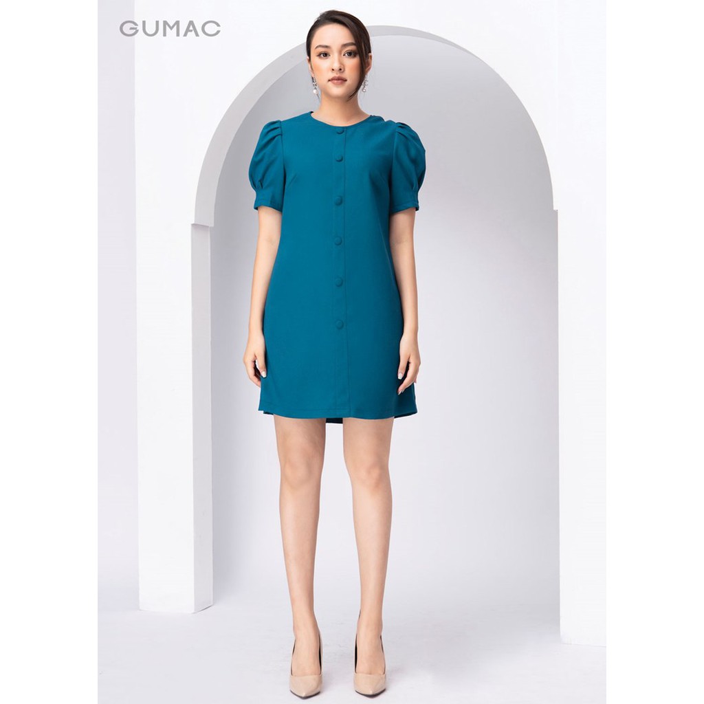 [Mã WABRGULUV giảm tới 100K đơn 249K] Đầm suông phối nút DA10264 GUMAC | BigBuy360 - bigbuy360.vn