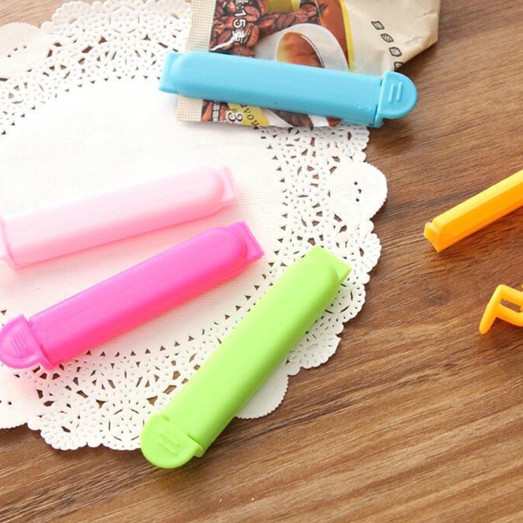 Set 10 Kẹp Miệng Túi Thực Phẩm Bằng Nhựa Màu Sắc Ngẫu Nhiên